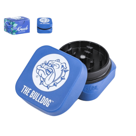 Grinder “The Bulldog” in plastica ECO – Blue (2 parti) - 420 Farm