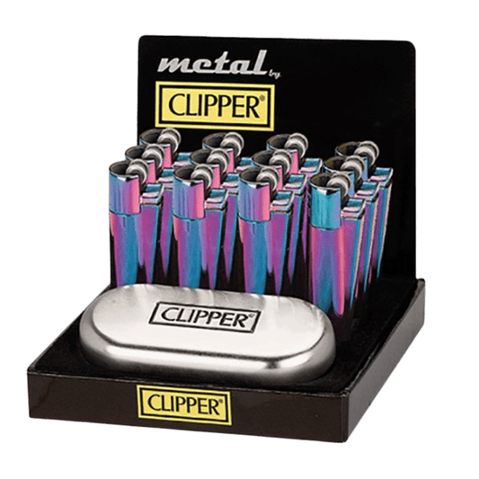 ACCENDINO CLIPPER IN METALLO  ARCOBALENO - 420 Farm