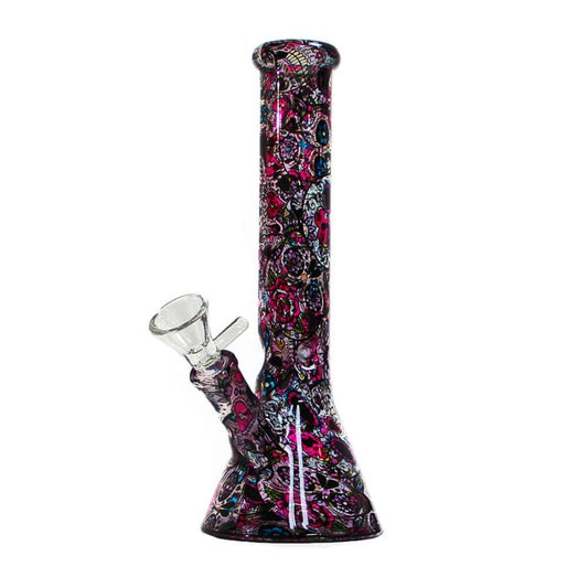 Bong in vetro con Fiori Messicani 26 cm - 420 Farm