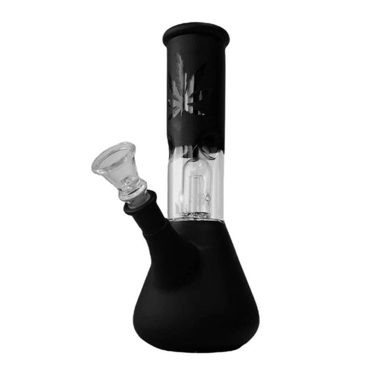 Bong in Vetro Opaco 20cm Nero - 420 Farm