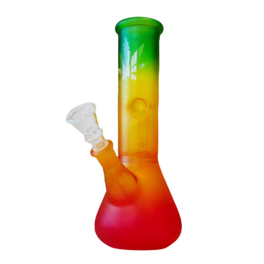 Bong in Vetro Opaco 20cm Rasta - 420 Farm