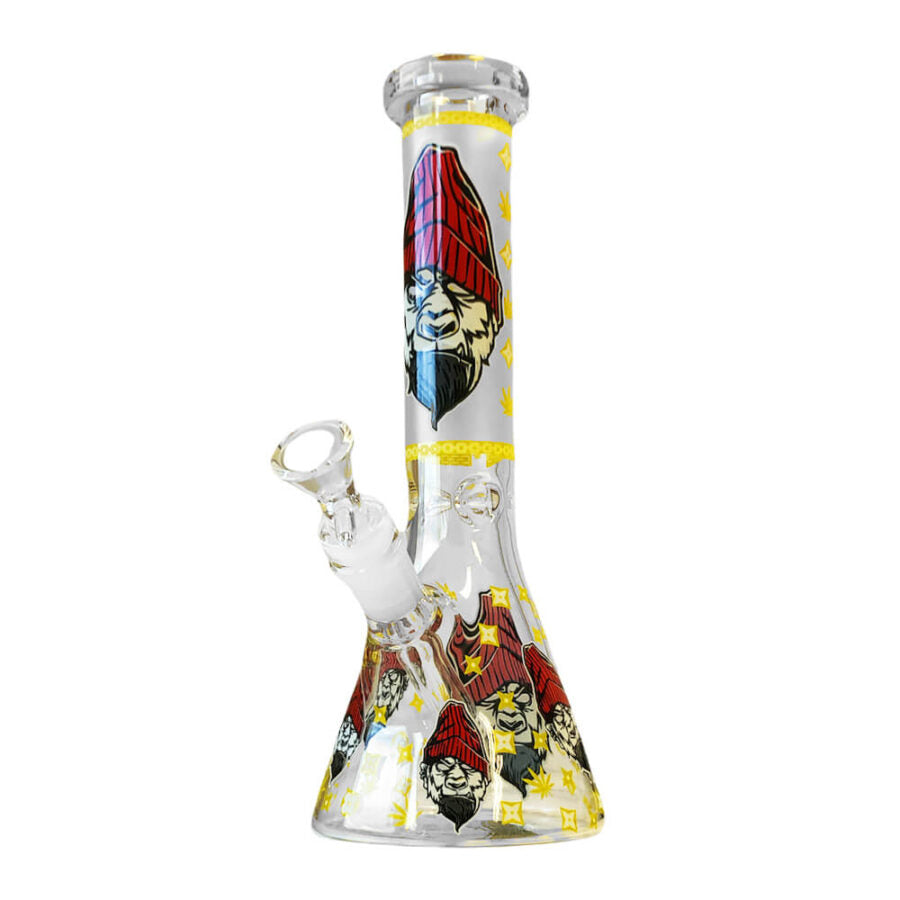 Bong in Vetro Triplo Spessore Gorilla Giallo 25cm - 420 Farm