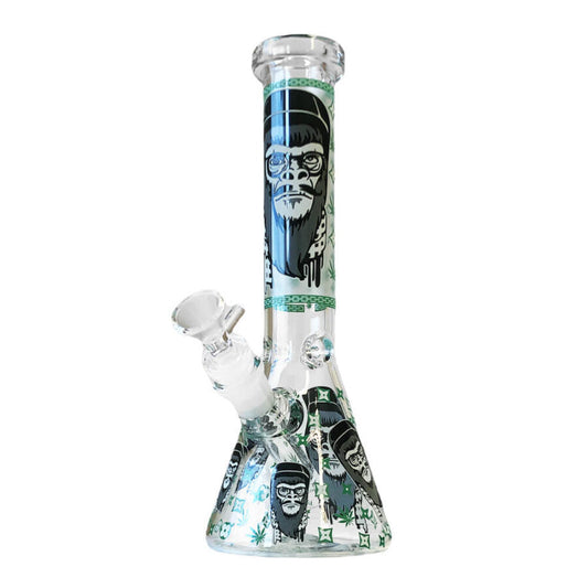 Bong in Vetro Triplo Spessore Gorilla Verde 25cm - 420 Farm