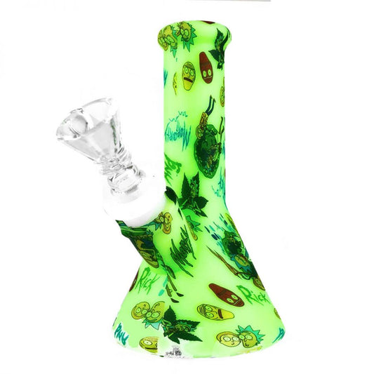 Bong Verde in Silicone Set 4 Pezzi Cartoni 13cm - 420 Farm