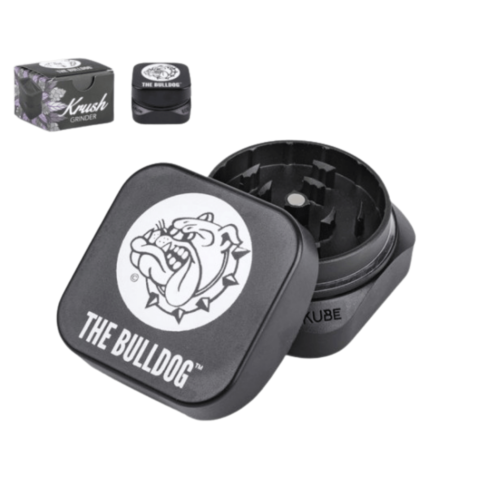 Grinder “The Bulldog” in plastica ECO – Black (2 parti) - 420 Farm