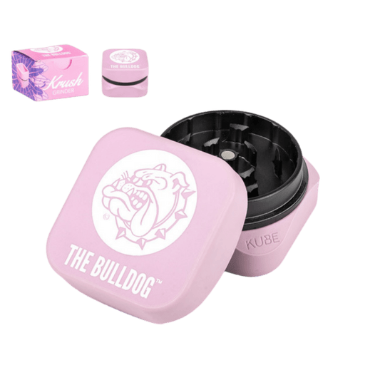 Grinder “The Bulldog” in plastica ECO – Pink (2 parti) - 420 Farm