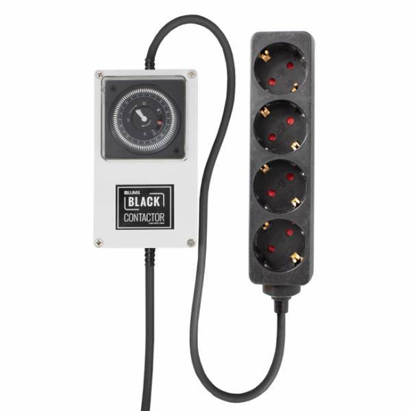 LUMii - Black 4-Way Schuko Contactor Timer - 420 Farm