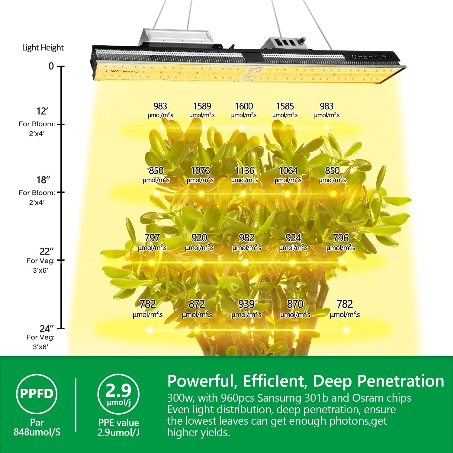 MarsHydro SP3000 LED Grow Lights - 420 Farm