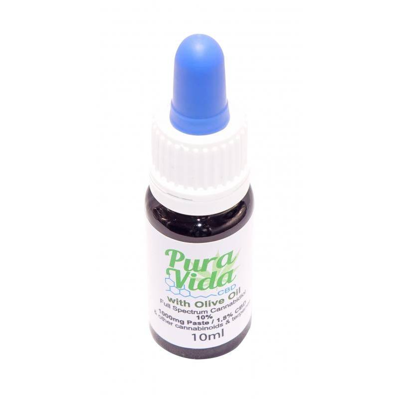 Pura Vida Olio Di Cbd 10ml 10% Con Olio Di Oliva (1000mg) - 420 Farm