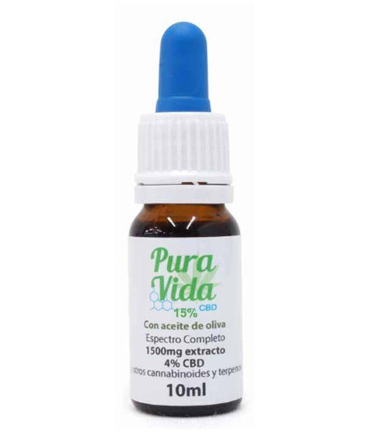 Pura Vida Olio Di Cbd 10ml 15% Con Olio Di Oliva (1500mg) - 420 Farm