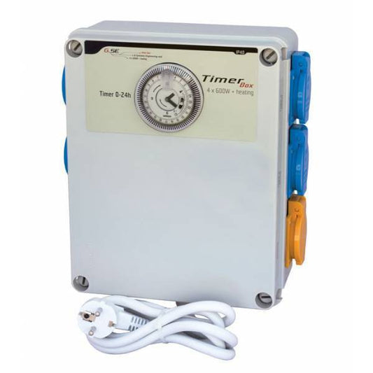 Quadro Elettrico con Timer GSE - Timer Box II 4x600W + Riscaldamento - 420 Farm