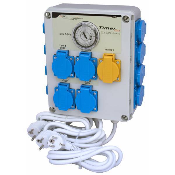 Quadro Elettrico GSE Timer Box II 12x600W + Riscaldamento - 420 Farm