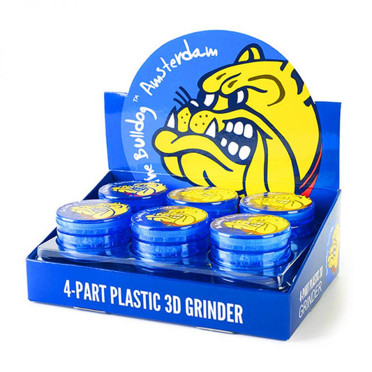 The Bulldog 3D Touch Grinder Blu in Plastica 4 parti - 60mm - 420 Farm